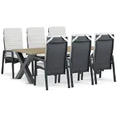 Lifestyle Garden Furniture Lifestyle Vivaro/Cardiff 240x100 cm dining tuinset 7-delig
