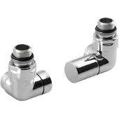 Sapho Corner Simply Frontaansluitset voor handdoekradiator Flat, rechts/chroom