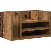 vidaXL Bureau organizer Oud hout 44,5 x 24 x 25 cm Bewerkt hout