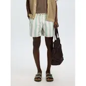 Selected Zwemshorts beige / groen