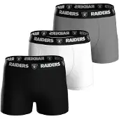 NFL Boxershorts ' Las Vegas Raiders ' grijs / zwart / wit