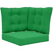 vidaXL Buitenbankkussen Polyester Groen 60 x 40 x 10 cm