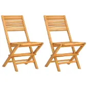 Syfax Opklapbare stoelen, 2 stuks, 47x62x90 cm, massief teakhout