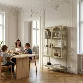 En.casa Vitrinekast Klippestad 160x80x35 cm camel []