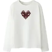 Name it Shirt 'NKFNYLA' chocoladebruin / zwart / wit