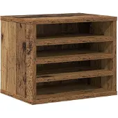 vidaXL Bureau organizer Oudhout 36 x 26 x 29,5 cm Bewerkt hout