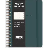 De Hobbit Luxe Ringband Schoolagenda 2026-2027 A5 Suedelook Petrolblauw