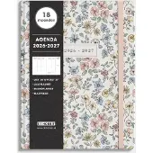 De Hobbit 18 Maanden Agenda 2026-2027 ±A4 Pastel Bloemetjes