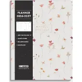 De Hobbit Weekplanner 2026-2027 ±A4 Washed Kraft Bloemetjes