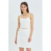 MixRay Hart Kraag Getailleerde Croplange Blouse