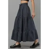 Hiccups for Kids Elastische Taille Gecontroleerde Geknoopte Laagjes Maxi Rok