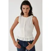 Hiccups for Kids Gestructureerde Ronde Hals Blouse met Rimpeldetail