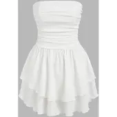 Hiccups for Kids Off-shoulder Ruffle Mini-jurk