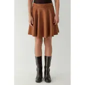 Hiccups for Kids Hoge Taille Faux Suède Minirok met Ritsluiting