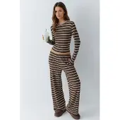 Hiccups for Kids Gestreepte Wijdpijpen Twee-delige Co-ord Set