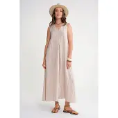 MixRay V-hals Maxi Jurk
