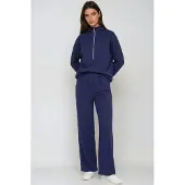 Hiccups for Kids Modal Touch Twee-delige Wijde Pantalon Set met Ritskraag