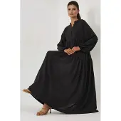 Hiccups for Kids Gestructureerde V-hals Maxi-jurk met knoopdetails
