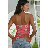 Hiccups for Kids Mouwloze Bloemen Gebreide Crop Top
