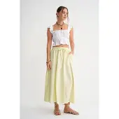 MixRay Hoge Taille Poplin Rok met Touwtje Detail