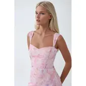 Hiccups for Kids Bloemen Maxi Jurk met Hartkraag