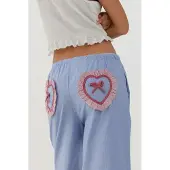 Hiccups for Kids Hart Detail Wijde Benen Ruitjes Lounge Broek