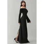 Hiccups for Kids Off-shoulder maxi jurk met split