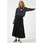 Happiness İstanbul Elastische Taille Maxi Rok