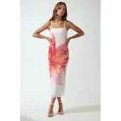 Hiccups for Kids Vierkante Kraag Bodycon Jurk met Bloemenprint