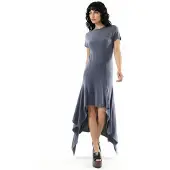Busem Asymmetrische Midi-jurk met Ronde Hals