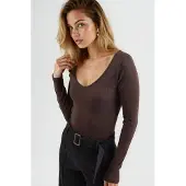 Busem Getailleerde V-hals Langdurige Blouse