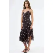 Hiccups for Kids V-hals Gedrukt Bodycon Maxi Jurk met Kantdetail