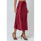 Hiccups for Kids Hoge Taille Satijnen Midi Rok