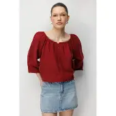 MixRay Geknoopte Mousseline Blouse