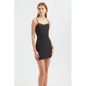 Hiccups for Kids Schattige Hartvormige Spaghetti Strap Mini Bodycon Jurk met Kantdetail