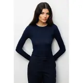 MixRay Slim Fit Lange Mouw Crew Neck Blouse