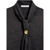 MixRay V-hals Blouse met Strikdetail