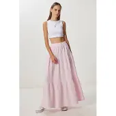 Happiness İstanbul Hoge Taille A-Lijn Maxi Rok