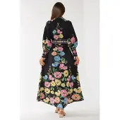 Hiccups for Kids Geprinte Lange Mouwen Maxi Dress met Riem