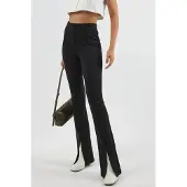 Busem Hoge Taille Split Gedetailleerde Flair Leggings