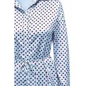 MixRay Gestippelde Stropdas Detail Knop-Up Shirt