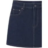 MixRay Hoge Taille A-Lijn Denim Minirok met Knopsluiting
