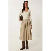 Happiness İstanbul Hoge Taille A-Lijn Midi Rok