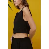 Hiccups for Kids Elastische Taille Rok-Zijden Strik Detail Blouse Muslin Set