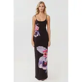 Hiccups for Kids Bloemige Bodycon Jurk met Vierkante Kraag