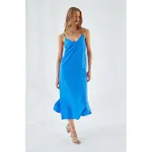 MixRay V-hals Split Midi-jurk