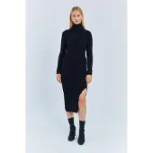 MixRay Trui Midi Brei Jurk met Split