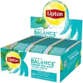 Lipton Feel Good Selection Green Tea Mint - 100 Theezakjes - Groene Thee Munt - Grootverpakking - 1 Doos