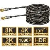 Schwaiger 10m Sat-kabel 110dB 8K 4K HD TV antennekabel F-stekker coaxiaal coax-kabel