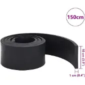 vidaXL Rubberen rand voor sneeuwploeg 150x10x1 cm zwart